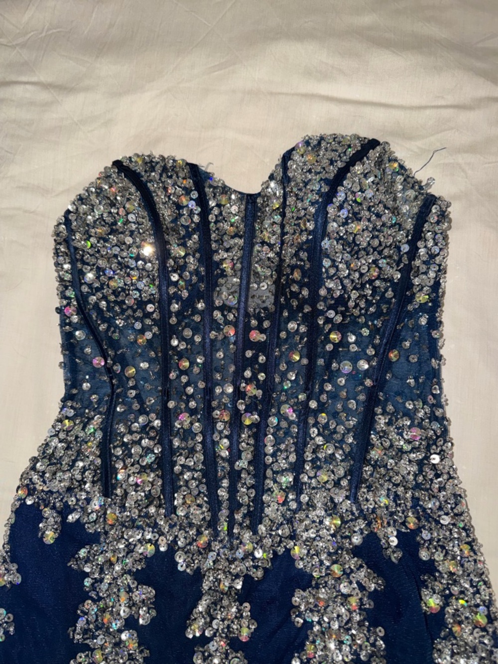 Jovani Navy Blue Mermaid Dress
